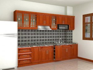 Tủ bếp gỗ Căm xe 22