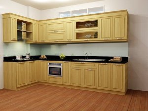 Tủ bếp gỗ sồi Nga 23