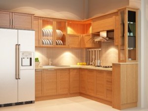 Tủ bếp gỗ sồi Nga 30