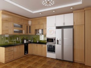 Tủ bếp gỗ sồi Nga 29