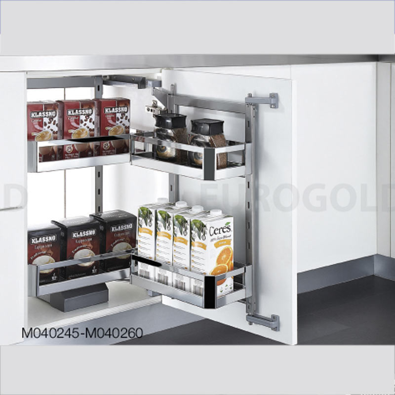 Hệ giá kho 2 tầng inox hộp cánh mở M040260 – Eurogold